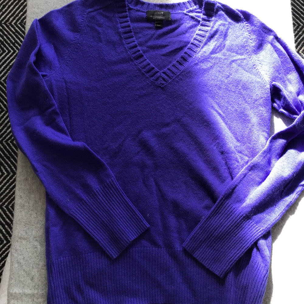 J. Crew cashmere blend v-nick sweater